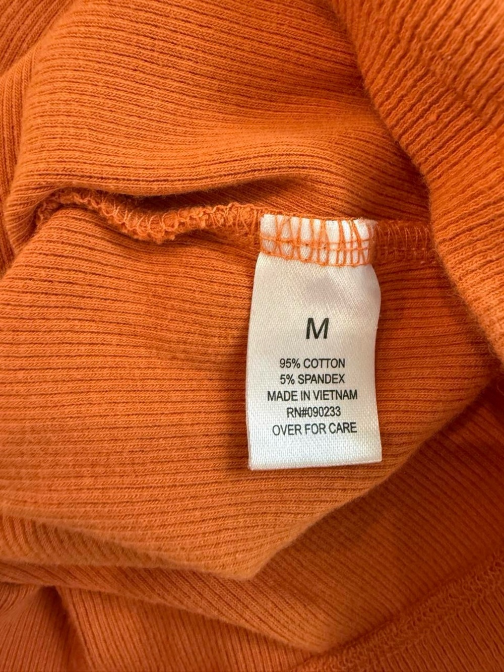 PacSun Orange Ribbed Cropped Tank Top - Picture 7 of 7